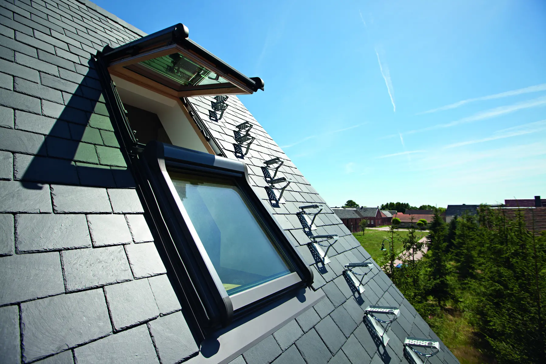 Schiefer, Fenster, Architektur, Gebäude, Dachfenster